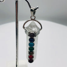 Load image into Gallery viewer, Gemstone Sterling Silver Quartz Point | 2 1/2" Long | White/Silver | 1 Pendant |
