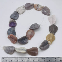 Load image into Gallery viewer, 3 Hand Carved Brazilian Agate Leaf Beads 9319BA