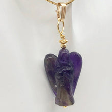 Load image into Gallery viewer, On the Wings of Angels Amethyst 14K Gold Filled 1.5" Long Pendant 509284AMG - PremiumBead Alternate Image 2