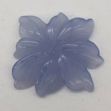 Load image into Gallery viewer, 41cts Exquisitely Hand Carved Blue Chalcedony Flower Pendant Bead - PremiumBead Alternate Image 4