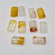 Load image into Gallery viewer, Natural Quartz Orange' 20x12mm Rectangle Bead Half Strand | 10 Beads |