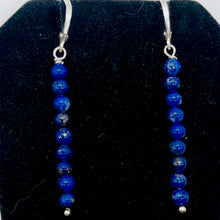 Load image into Gallery viewer, Natural Lapis Lazuli Sterling Silver Semi Precious Stone Earrings | 2 1/4" long| - PremiumBead Alternate Image 2