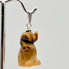 Load image into Gallery viewer, Tiger Eye Dog Pendant Necklace | Semi Precious Stone Jewelry | Sterling Silver |