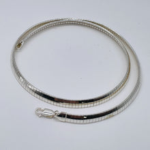 Load image into Gallery viewer, Italian 32 Grams Shimmering Solid Sterling Silver 6mm Omega Necklace | 20 Inch |