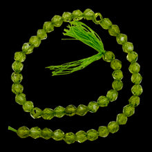 Load image into Gallery viewer, Peridot Faceted Half-Strand Round Beads | 7x4mm | Green | 47 Beads |