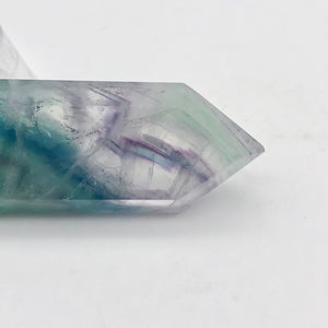 Fluorite Rainbow Crystal with Natural End |3.0x.94x.5"|Green,Blue, Purple| 1444R - PremiumBead Alternate Image 9