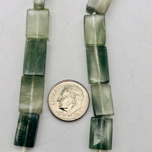 Load image into Gallery viewer, Natural graduated Green Rutilated Quartz rectangular bead strand - PremiumBead Alternate Image 7