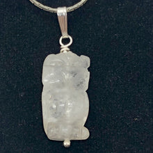 Load image into Gallery viewer, Quartz Owl Pendant Necklace | Semi Precious Stone Jewelry | Silver Pendant - PremiumBead Alternate Image 2