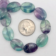 Load image into Gallery viewer, Rare! Carved 20x15mm Oval Fluorite 16" Bead Strand! - PremiumBead Alternate Image 4