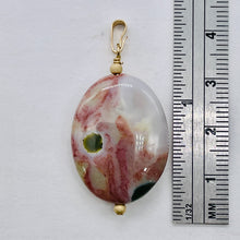 Load image into Gallery viewer, Ocean Jasper 14K Gold Filled Oval Pendant | 1 1/2" Long | Red/White | 1 Pendant|