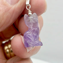 Load image into Gallery viewer, Adorable! Amethyst Cat Sterling Silver Pendant