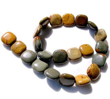 Load image into Gallery viewer, 3 Oregon Owyhee Jasper Square Coin Beads 8963 - PremiumBead Alternate Image 2