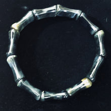 Load image into Gallery viewer, Blue Tigereye Rectangular | 7-8" | Blue/Bronze | 11 Bead Bracelet |