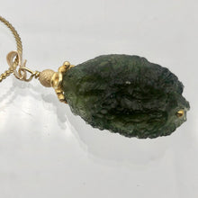 Load image into Gallery viewer, Other Worldly Green Moldavite Meteor 14KGF Pendant - PremiumBead Alternate Image 7