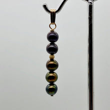 Load image into Gallery viewer, Dramatic Rainbow Red Cocoa Freshwater Pearl Pendant | 1 1/2" Long |