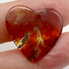 Load image into Gallery viewer, Limbcast Agate Heart Bead | 29x28x3mm | Orange/Green/Clear | Heart | 1 Bead | - PremiumBead Alternate Image 2
