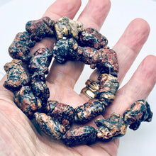 Load image into Gallery viewer, Piggies 2 Carved Leopard Skin Jasper Pig Beads | 23x16x11mm | Pink and black