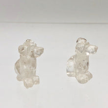 Load image into Gallery viewer, Fluttering Clear Quartz Dog Figurine/Worry Stone | 20x12x10mm | Clear - PremiumBead Alternate Image 7