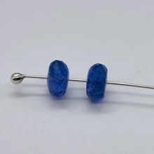 Load image into Gallery viewer, Tanzanite Smooth Rondelle 7.4tcw AAA Beads | 8 to7x4mm | Blue | 2 Beads |
