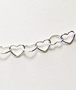 Solid Sterling Silver 5mm Heart Chain 12 inches (3.79G) 9197 - PremiumBead Alternate Image 3