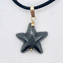 Load image into Gallery viewer, Hematite Starfish Pendant Necklace | Semi Precious Stone | 14k gf Pendant - PremiumBead Alternate Image 6