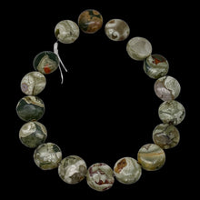 Load image into Gallery viewer, Raintree Rhyolite Jasper 11mm Coin Bead 8 inchStrand 9538HS