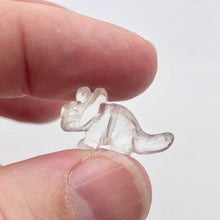 Load image into Gallery viewer, Dinosaur 2 Carved Quartz Triceratops Beads | 21.5x12x7.5mm | Clear - PremiumBead Alternate Image 2
