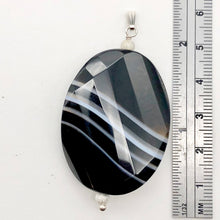 Load image into Gallery viewer, Stunning! Faceted Sardonyx Agate Sterling Silver Pendant | 2 1/4" Long |
