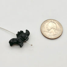 Load image into Gallery viewer, 2 Obsidian Dinosaur Stegosaurus Beads | 21x11x8mm | Black and Silver - PremiumBead Alternate Image 2