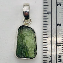 Load image into Gallery viewer, Moldavite Sterling Silver Drop | 1 1/8" Long | Green | 1 Pendant |
