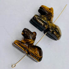 Load image into Gallery viewer, Trusty Steed 2 Carved Tiger's Eye Horse Pony Beads