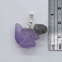 Load image into Gallery viewer, Just Nuts! Bi-Colored Amethyst Squirrel and Sterling Silver Pendant 509279AMS