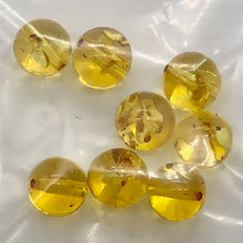 Load image into Gallery viewer, Amber Round Beads | 6 1/2 mm | Yellow | 8 Beads |