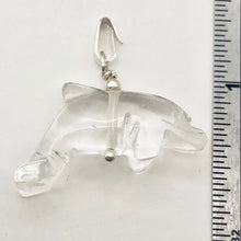 Load image into Gallery viewer, Quartz Dolphin Pendant Necklace | Semi Precious Stone Jewelry | Silver Pendant