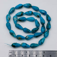 Load image into Gallery viewer, Natural Turquoise Faceted Teardrop Bead Strand 107404B