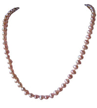 Load image into Gallery viewer, Peach Flambe Freshwater Pearl Sterling Silver 21 inch Necklace 9807