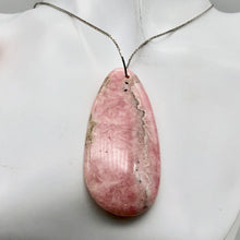 Load image into Gallery viewer, Natural Lacy Pink Rhodochrosite Pendant Bead | 60x30mm| Pink | Teardrop | 1 Bd |