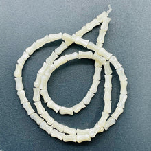 Load image into Gallery viewer, 60 Tulips Hand Carved 7x4mm Mother of Pearl Shell Strand 102113