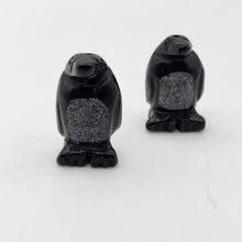 Load image into Gallery viewer, March of The Penguins 2 Carved Obsidian Beads | 21.5x12.5x11mm | Black - PremiumBead Alternate Image 4