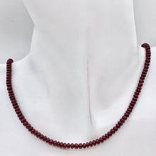 Load image into Gallery viewer, 54.5cts AAA+ Natural Ruby 3.5x2.0mm Smooth Roundel 15 inch Bead Strand - PremiumBead Primary Image 1