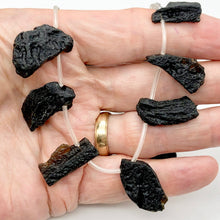 Load image into Gallery viewer, Tektite Natural Pendant Bead Strand | 39x19x9 to 22x12x7mm | 16 Beads |