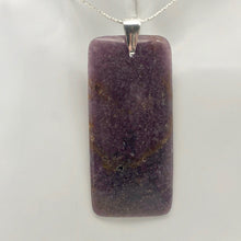 Load image into Gallery viewer, Natural Purple Lepidolite Large Rectangular Sterling Silver Pendant | 2 3/4" | - PremiumBead Alternate Image 3