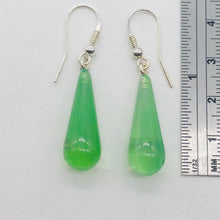 Load image into Gallery viewer, Amber Sterling Silver Earrings | 2 1/2" Long | Green | 1 Pair |