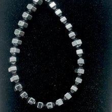 Load image into Gallery viewer, Metallic Hematite 4x4x4mm Faceted 18 Sided Mirror Bead 16 inch Strand| 97 Beads|