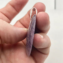 Load image into Gallery viewer, Natural Lepidolite Large Round Sterling Silver Pendant | 45mm | 2 1/16" Long | - PremiumBead Alternate Image 5