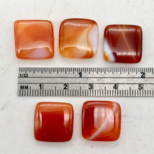 Load image into Gallery viewer, Red Orange Sardonyx Square Beads | 15x15x6mm | Orange | Square | 5 Beads | - PremiumBead Alternate Image 2