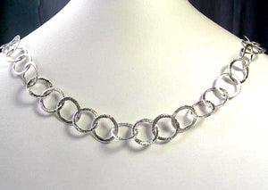 Perfect Brushed Silver Circle Chain Findings 6 inches 9408 - PremiumBead Alternate Image 2