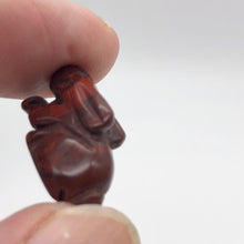 Load image into Gallery viewer, Hoppity 2 Hand Carved Brecciated Jasper Bunny Rabbit Beads | 22x12x10m | Red - PremiumBead Alternate Image 5