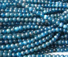 Load image into Gallery viewer, 17 Blue Apatite 4mm Round Beads 008889A - PremiumBead Alternate Image 3
