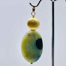 Load image into Gallery viewer, Ocean Jasper 14K Gold Filled Oval Pendant | 2" Long | Green | 1 Pendant |